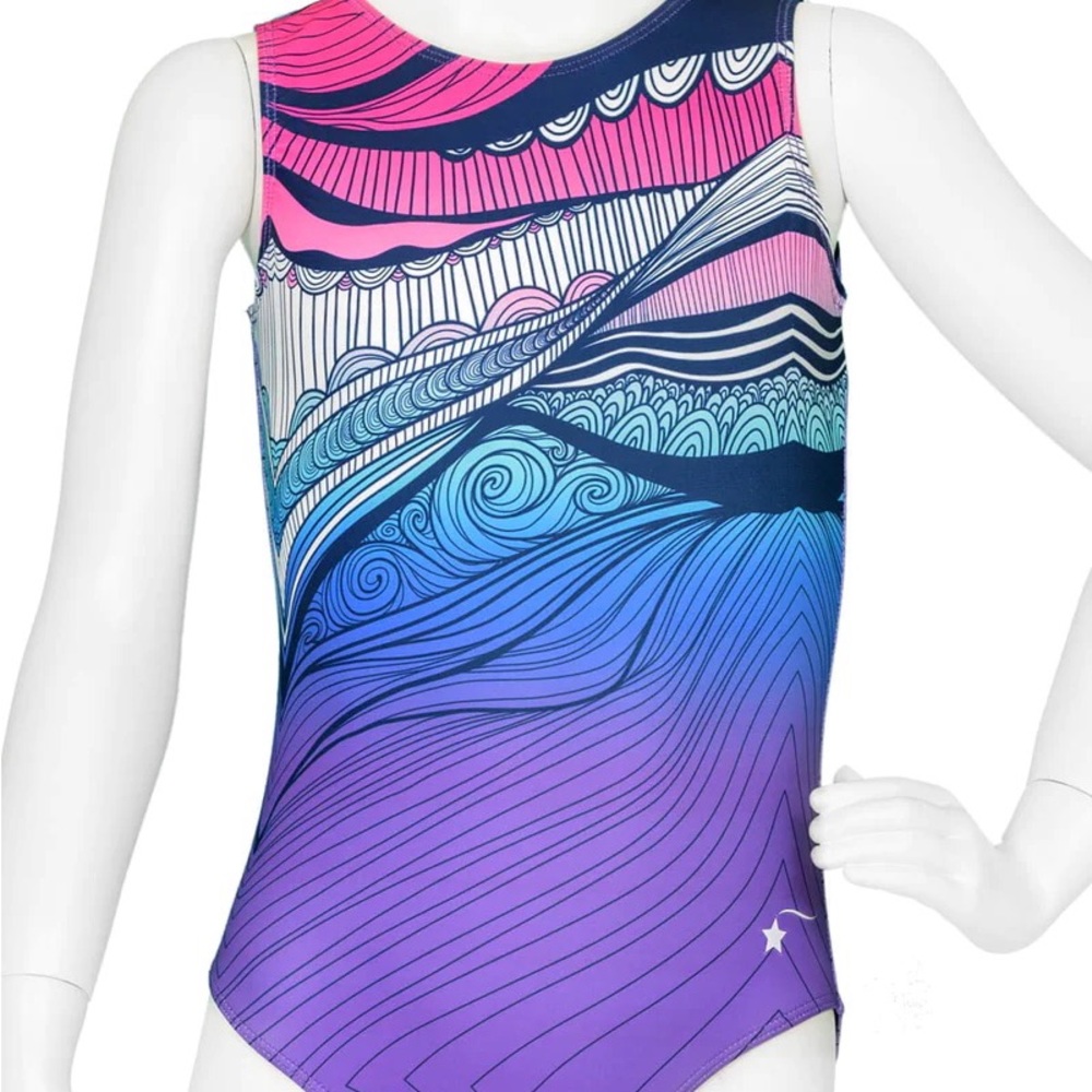 Destira Zen Doodle Gymnastics Leotard Size CXL
